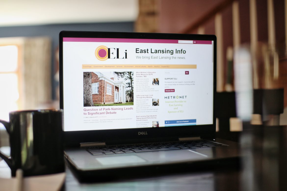 view of ELi's new website