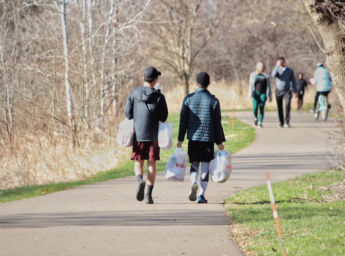 Weekend walkers on the Northern Tier Trail