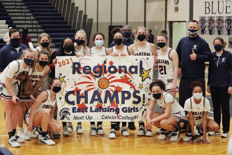 States Bound: Annelise Lebeda Shines As Trojans Dominate Kalamazoo Central, 62-38