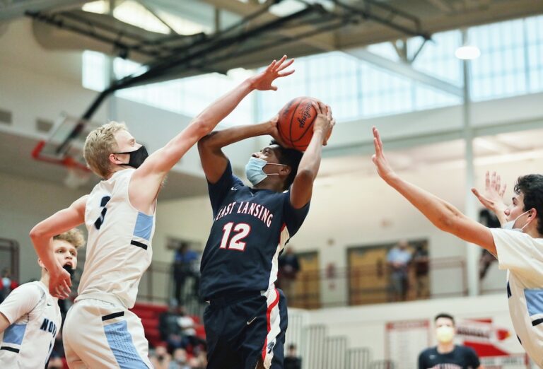 Despite Senior Guard Duo Starring, East Lansing Loses State Quarterfinal, 66-56, to Grand Rapids Forest Hills Northern