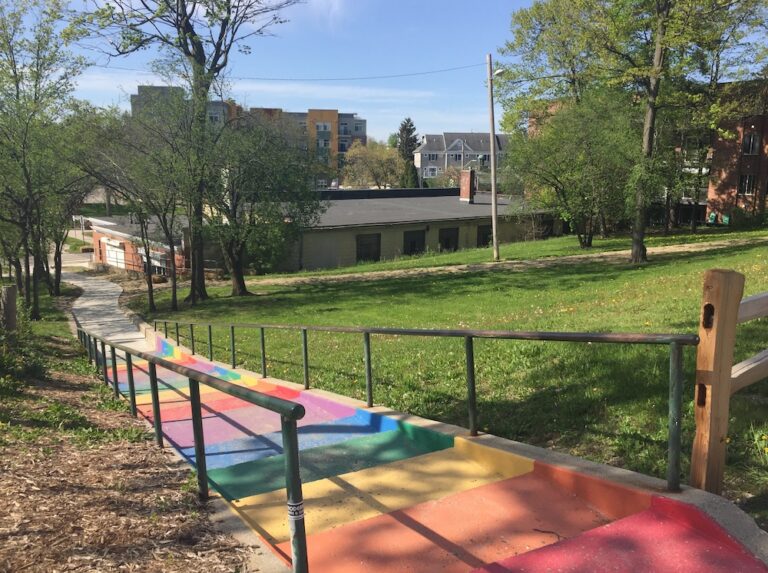 A Disappeared Path, a Parking Lot Curiosity, and Abbot Road Closures?