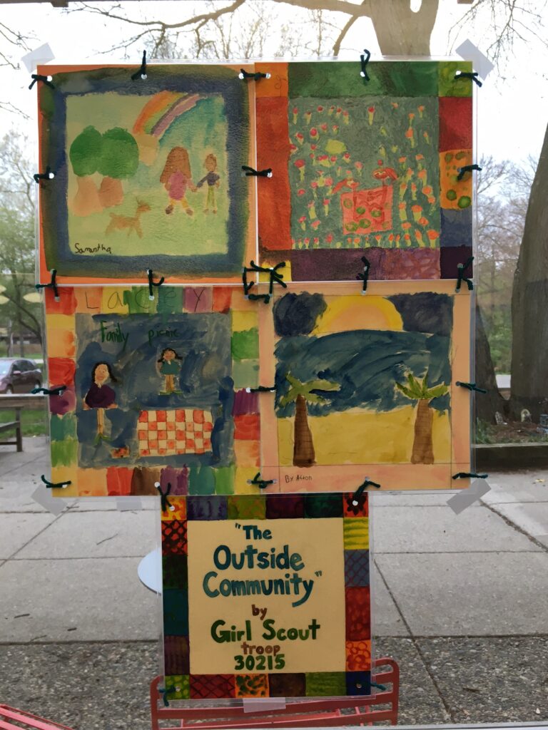 Local Girl Scout Troop Celebrating Community and Artwork
