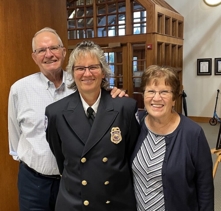 Dawn Carson, East Lansing’s First Woman Fire Chief, Is Sworn In